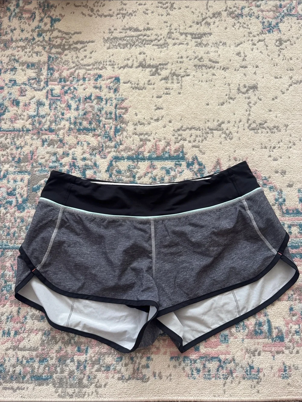 lululemon athletica Gray Running Skort with Black Waistband